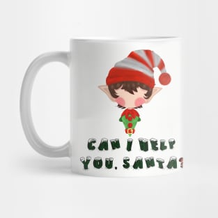 Elf, can i help you santa Mug